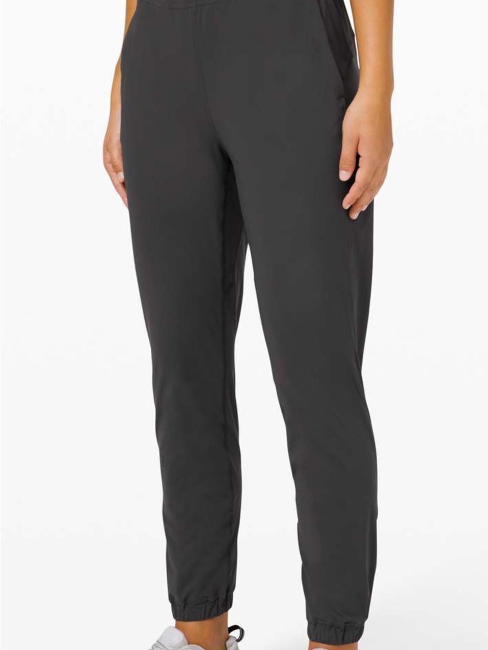 lululemon athletica Women's Black Track Joggers with Ankle Zips